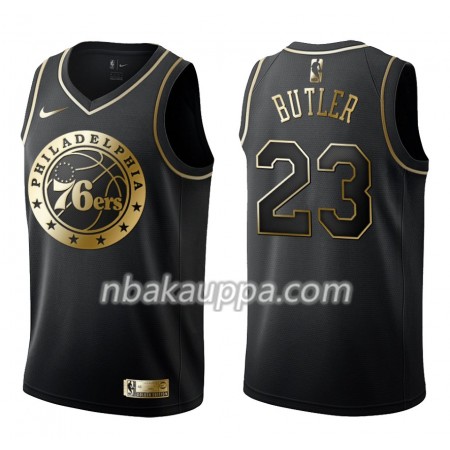 Philadelphia 76ers Jimmy Butler 23 Nike Musta Golden Edition Pelipaidat Swingman - Miesten